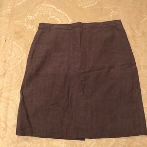Tailored Pencil Skirt by J. Crew 100% Linen